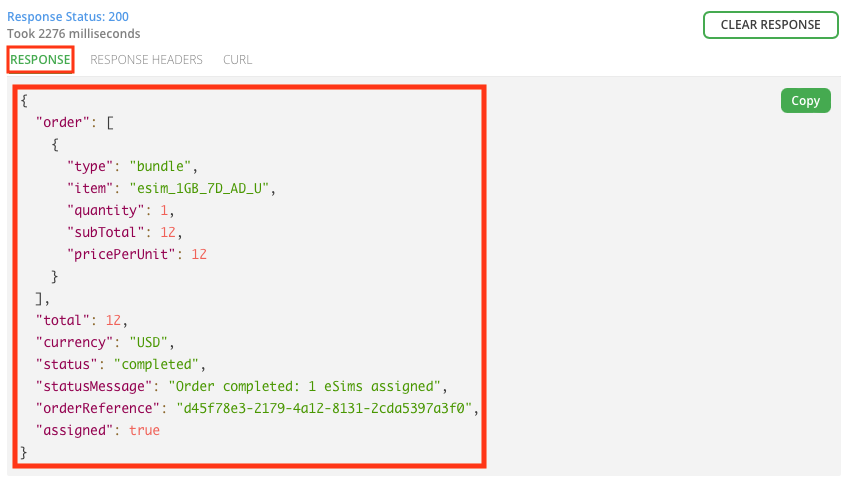Create An eSIM Using The API – eSIM Go